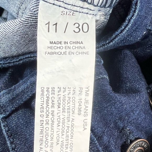 Sold YMI Denim Blue Collection High Rise Flare Bell Bottom Size 11/30 - Picture 9 of 10